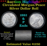 ***Auction Highlight***  First Financial Shotgun 1882 & 'P' Ends Mixed Morgan/Peace Silver dollar ro