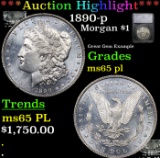***Auction Highlight*** 1890-p Morgan Dollar $1 Graded ms65 pl By SEGS (fc)