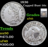 1836 Capped Bust Half Dollar 50c Graded xf45 BY SEGS