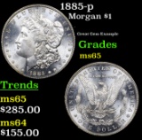 1885-p Morgan Dollar $1 Grades GEM Unc