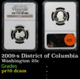 Proof NGC 2009-s District of Columbia Washington Quarter 25c Graded pr70 dcam By NGC