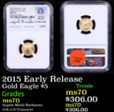 NGC 2015 Gold Eagle Five Dollars Early Release $5 Graded ms70 By NGC