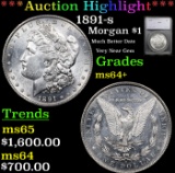 ***Auction Highlight*** 1891-s Morgan Dollar $1 Graded ms64+ By SEGS (fc)