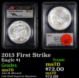 PCGS 2013 Silver Eagle Dollar First Strike $1 Graded ms70 By PCGS