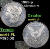 1889-p Morgan Dollar $1 Grades Choice Unc PL