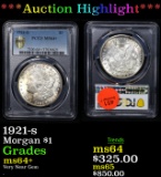 ***Auction Highlight*** PCGS 1921-s Morgan Dollar $1 Graded ms64+ By PCGS (fc)