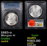 PCGS 1885-o Morgan Dollar $1 Graded ms64 By PCGS