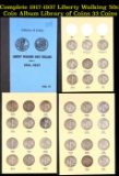 ***Auction Highlight*** Complete 1917-1937 Liberty Walking 50c Coin Album Library of Coins 33 Coins