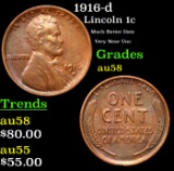 1916-d Lincoln Cent 1c Grades Choice AU/BU Slider