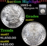 ***Auction Highlight*** 1885-o Morgan Dollar $1 Graded ms66+ By SEGS (fc)