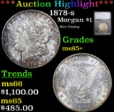 ***Auction Highlight*** 1878-s Morgan Dollar $1 Graded ms65+ By SEGS (fc)