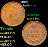 1889 Indian Cent 1c Grades Select Unc BN