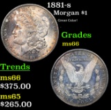 1881-s Morgan Dollar $1 Grades GEM+ Unc