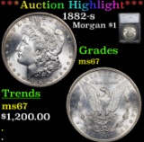 ***Auction Highlight*** 1882-s Morgan Dollar $1 Graded ms67 By SEGS (fc)