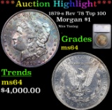 ***Auction Highlight*** 1879-s Rev '78 Top 100 Morgan Dollar $1 Graded ms64 By SEGS (fc)