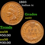 1893 Indian Cent 1c Grades Select AU