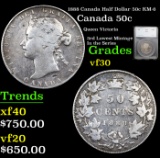 1888 Canada Half Dollar 50c KM-6 Graded vf30 BY SEGS