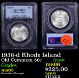 PCGS 1936-d Rhode Island Old Commem Half Dollar 50c Graded ms65 By PCGS