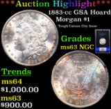 ***Auction Highlight*** NGC 1883-cc Morgan Dollar GSA Hoard $1 Graded ms63 By NGC (fc)