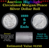 ***Auction Highlight***  First Financial Shotgun 1889 & 'P' Ends Mixed Morgan/Peace Silver dollar ro