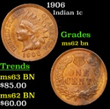 1906 Indian Cent 1c Grades Select Unc BN