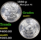 1886-p Morgan Dollar $1 Grades GEM+ Unc