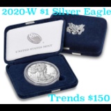 2020-w 1 oz .999 fine Proof Silver American Eagle orig box w/COA Silver Eagle Dollar $1 Grades