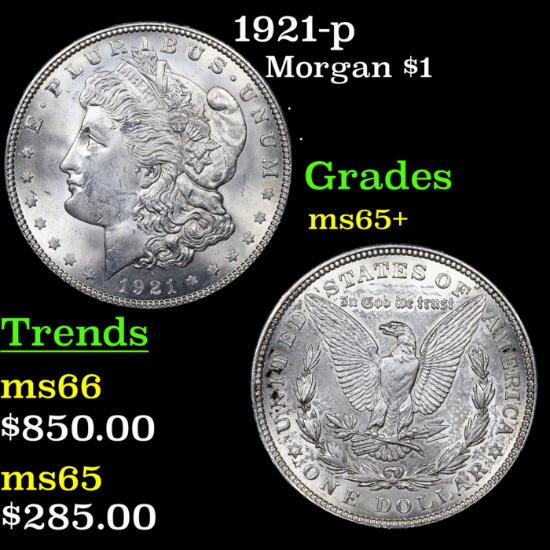 1921-p Morgan Dollar $1 Grades GEM+ Unc