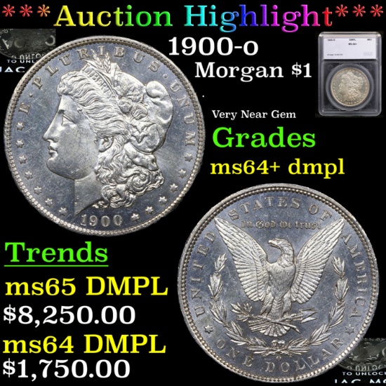 ***Auction Highlight*** 1900-o Morgan Dollar $1 Graded ms64+ dmpl By SEGS (fc)