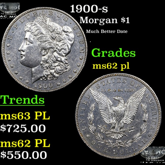 1900-s Morgan Dollar 1 Grades Select Unc PL