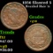 1856 Slanted 5 Braided Hair Large Cent 1c Grades vg+