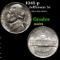 1945-p Jefferson Nickel 5c Grades Choice Unc