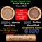 Mixed small cents 1c orig shotgun roll, 1918-d Wheat Cent, 1891 Indian Cent other end, brinks Wrappe