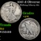 1917-d Obverse Walking Liberty Half Dollar 50c Grades vg+