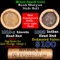 Mixed small cents 1c orig shotgun roll, 1919-s Wheat Cent, 1892 Indian Cent other end, brinks Wrappe