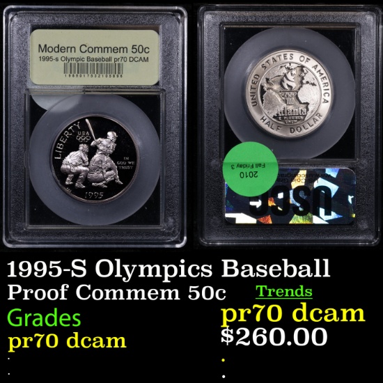 Proof 1995-S Olympics Basketball Modern Commem Half Dollar 50c Graded GEM++ Proof Deep Cameo By USCG