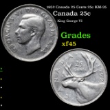 1952 Canada 25 Cents 25c KM-35 Grades xf+