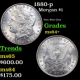 1880-p Morgan Dollar $1 Grades Choice+ Unc