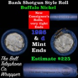 Buffalo Nickel Shotgun Roll in Old Bank Style 'Bell Telephone'  Wrapper 1926 & D Mint Ends