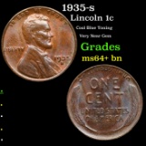 1935-s Lincoln Cent 1c Grades Choice+ Unc BN