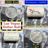 ***Auction Highlight*** Full Morgan/Peace Casino Las Vegas Flamingo silver $1 roll $20, 1890 & S end