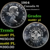 1964 Canada Dollar $1 Grades GEM++ PL