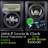 Proof 2004-P Lewis & Clark Modern Commem Dollar $1 Graded GEM++ Proof Deep Cameo By USCG