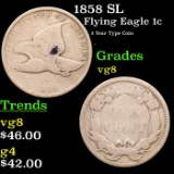 1858 SL Flying Eagle Cent 1c Grades vg, very good