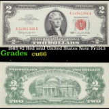 1963 $2 Red seal United States Note Fr1513 Grades Gem+ CU