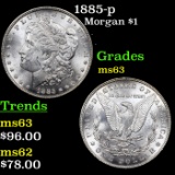 1885-p Morgan Dollar $1 Grades Select Unc