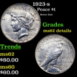 1923-s Peace Dollar $1 Grades Unc Details