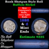 Buffalo Nickel Shotgun Roll in Old Bank Style 'Bell Telephone'  Wrapper 1926 & D Mint Ends