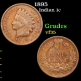 1895 Indian Cent 1c Grades vf++