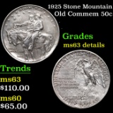 1925 Stone Mountain Old Commem Half Dollar 50c Grades Unc Details